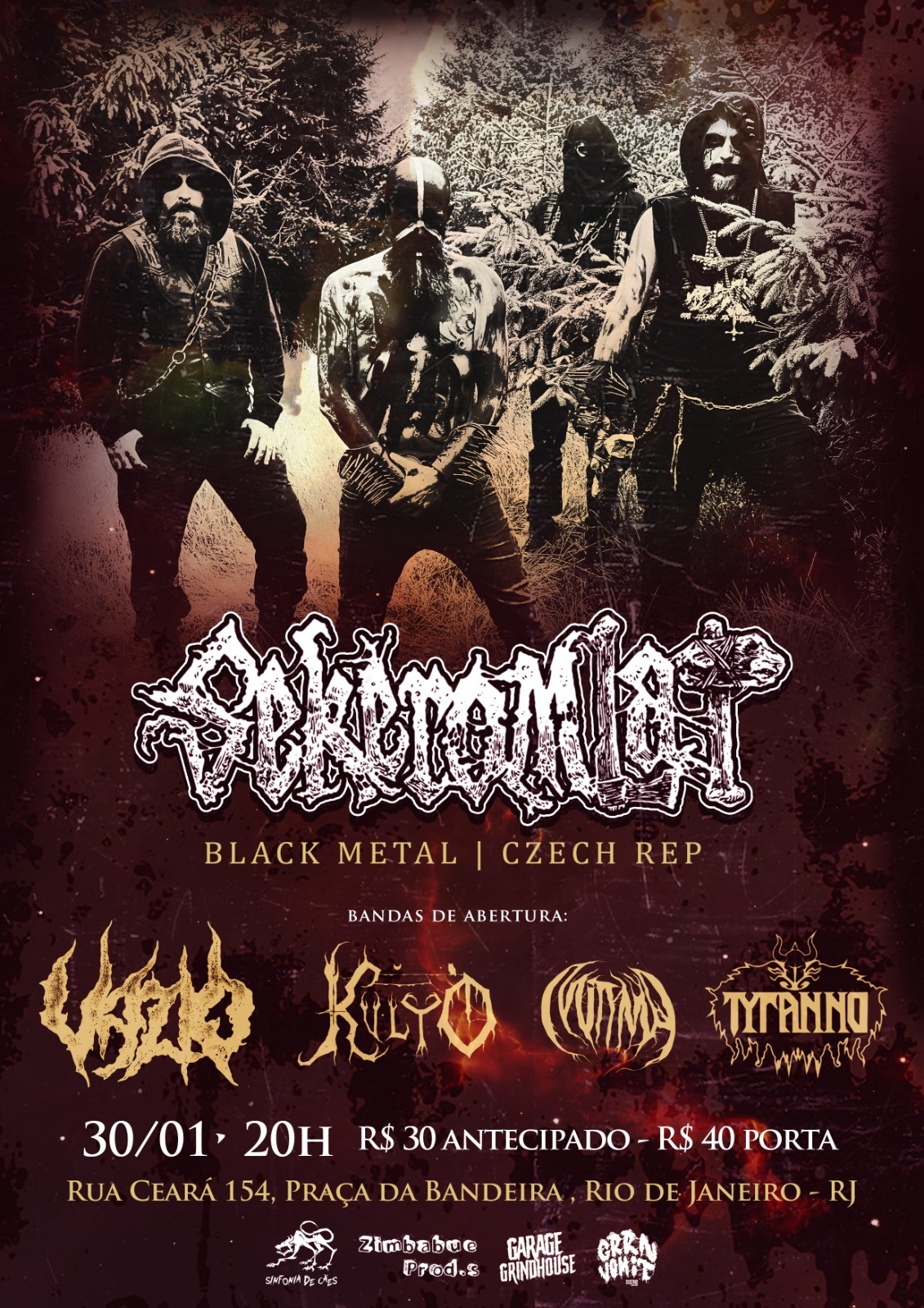 30/01 - SEKEROMLAT + VAZIO + TYRANNO + KVLTO + MITYMA - GARAGE GRINDHOUSE/ RJ. - Rio de Janeiro, RJ