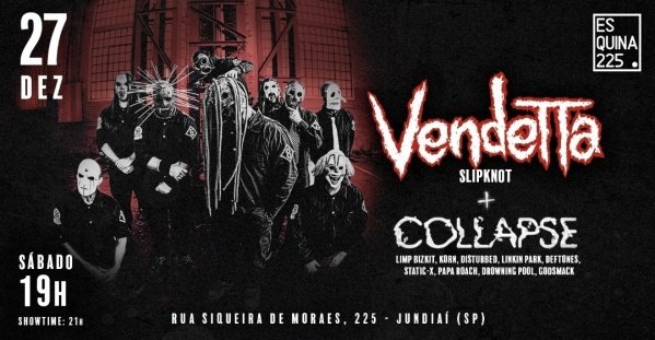 Imagem do evento Slipknot cover no Esquina.225