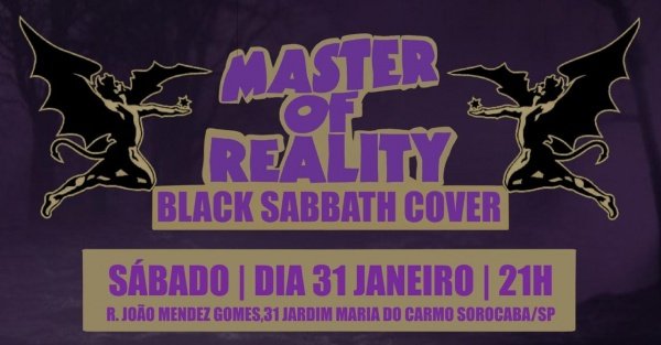 Imagem do evento MASTER OF REALITY (BLACK SABBATH COVER) EM SOROCABA