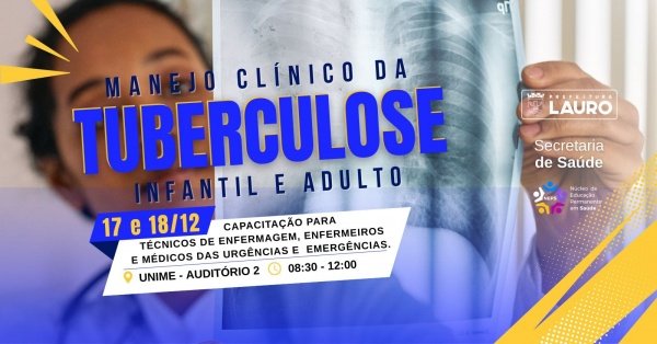 Imagem do evento Capacitação Manejo Clínico da Tuberculose infantil e Adulto