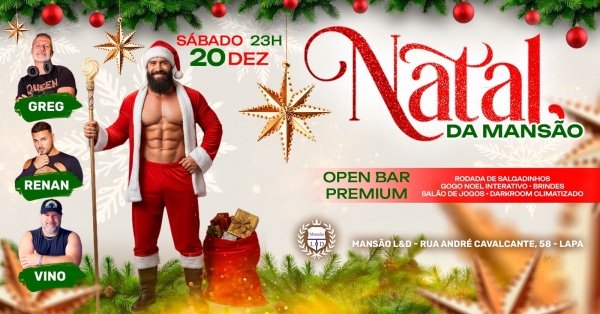 Imagem do evento Natal da Mansão com OPEN BAR PREMIUM!!