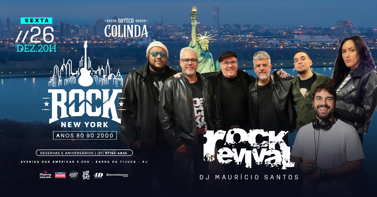 ROCK NEW YORK | BANDA ROCK REVIVAL | DJ MAURÍCIO SANTOS | BOTECO COLINDA | NEW YORK CITY CENTER