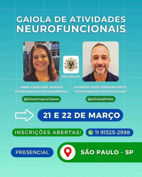 Imagem do evento Curso de Gaiola : Atividades Neurofuncionais - Fundamentos e Prática