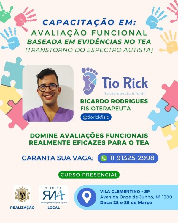 Imagem do evento Curso de Avaliação Funcional baseada em Evidências no TEA - Turma 2