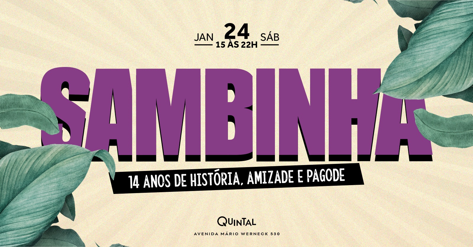 QUINTAL | Sambinha 14 anos | 24/01 - 15h - Belo Horizonte, MG