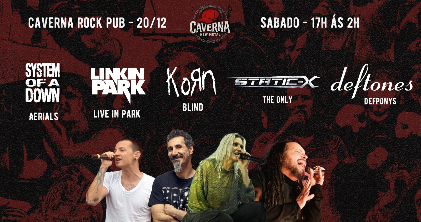 20.12 - Caverna New Metal: Linkin Park, System of Down, Korn, Deftones e Static X