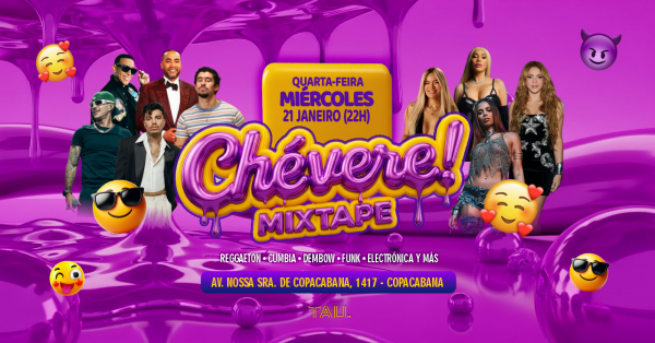 Imagem do evento Fiesta Latina ¡CHÉVERE! | Quarta-feira 21 janeiro | Copacabana | TAU