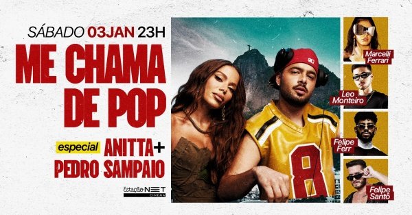 Imagem do evento ME CHAMA DE POP - PRIMEIRA DO ANO