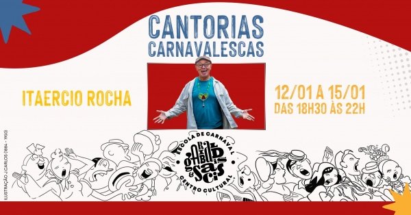 Imagem do evento Oficina Cantoria Carnavalesca com Itaercio Rocha