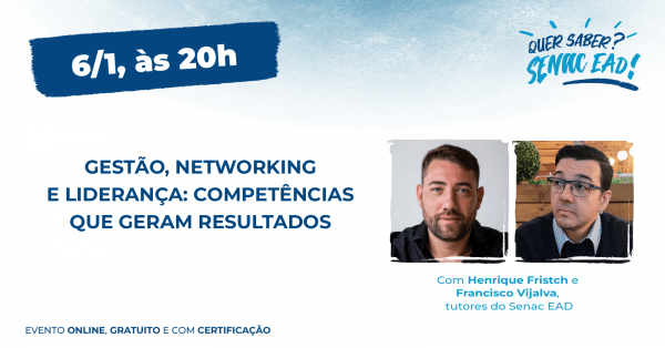 Imagem do evento Senac EAD: Gestão, Networking e Liderança: competências que geram resultados