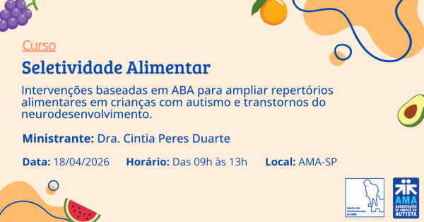 Imagem do evento Seletividade alimentar e atuação baseada em ABA