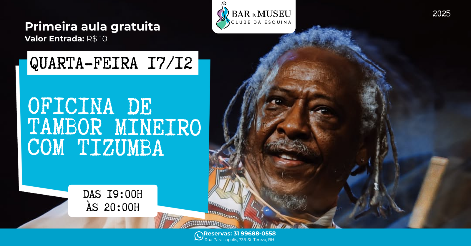 Oficina de Tambor Mineiro com Maurício Tizumba