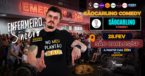 Imagem do evento ENFERMEIRO SINCERO | NO MEU PANTÃO NÃO | STANDUP COMEDY | SHOW DE COMÉDIA