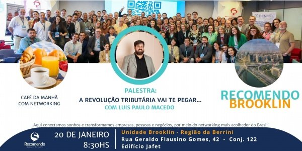 Imagem do evento Grupo Recomendo - Unidade Brooklin - Fazendo parcerias e negócios entre amigos.