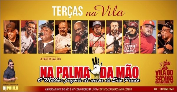 Imagem do evento TERÇA DE CARNAVAL NA PALMA DA MÃO NA VILA DO SAMBA