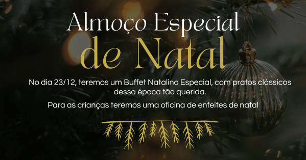 Imagem do evento Almoço de Natal + Oficina Infantil | 23 de Dezembro