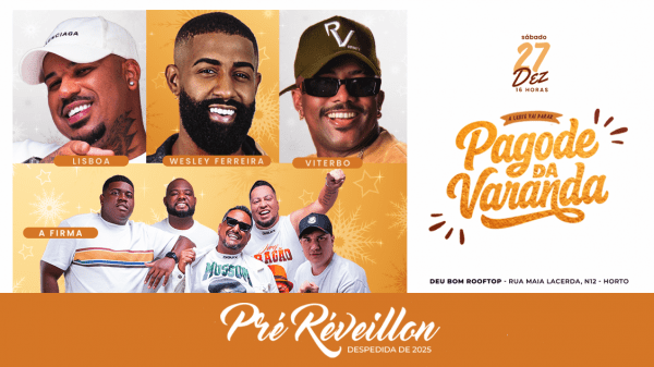 Imagem do evento Pré-Reveillon do Pagode da Varanda - Sábado 27 de Dezembro 16:00 ás 23:00