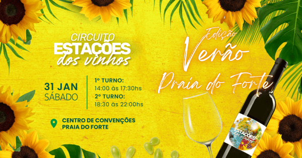Imagem do evento Circuito Estações dos VInhos - Edição Verão Praia do Forte