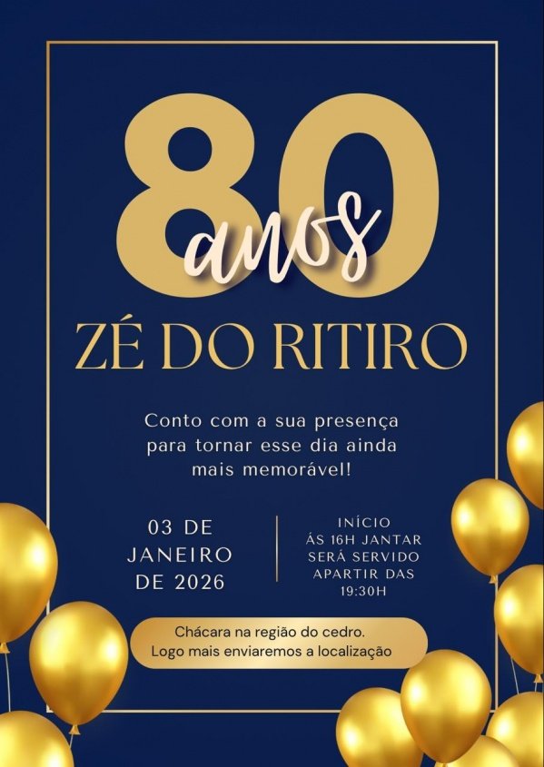 Imagem do evento 80 anos Zé do Retiro