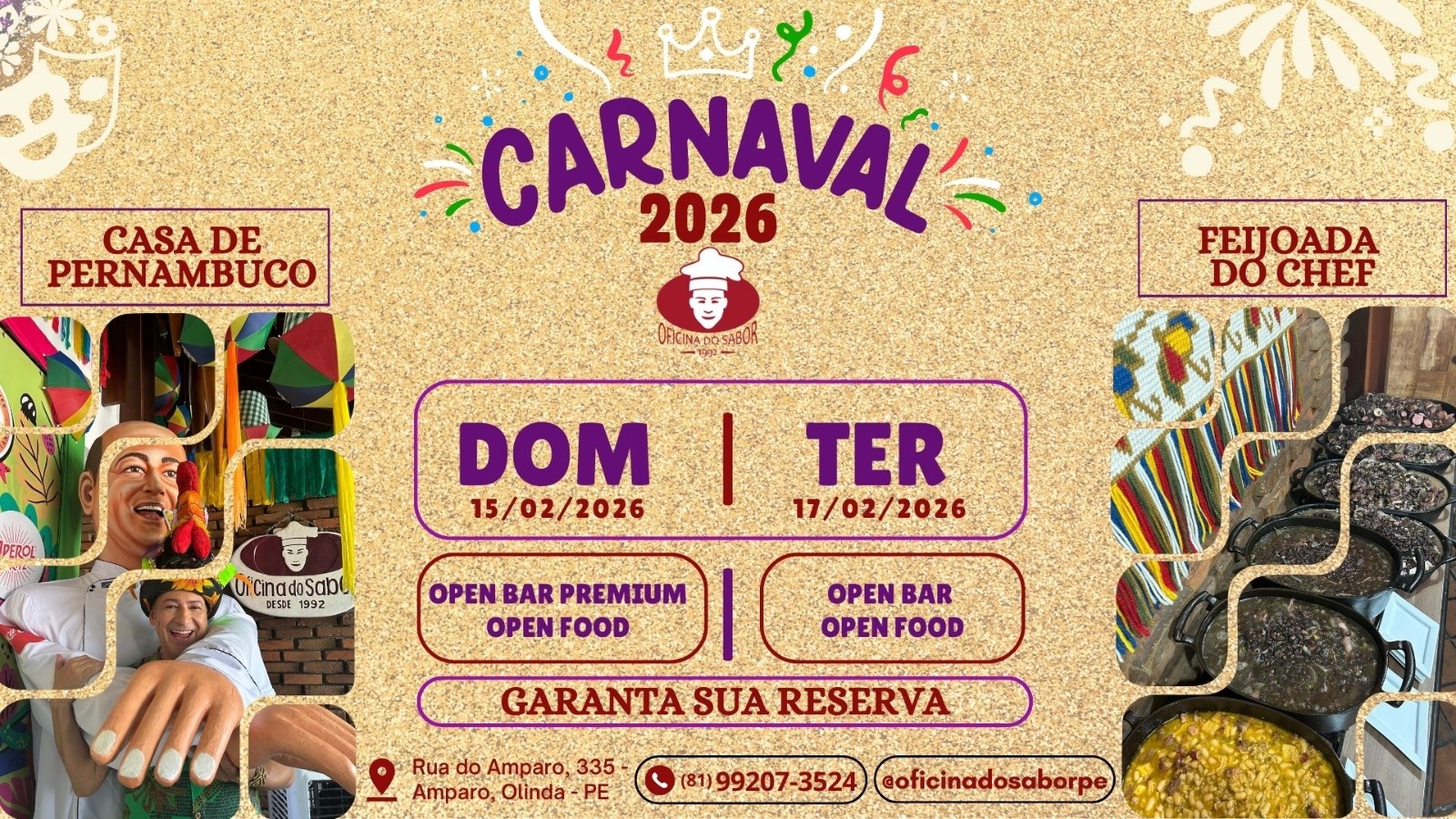 Day Use - Oficina do Sabor - Olinda, PE