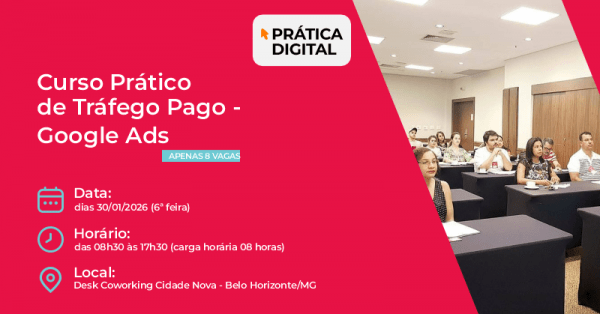 Imagem do evento Curso Prático de Tráfego Pago - Google Ads