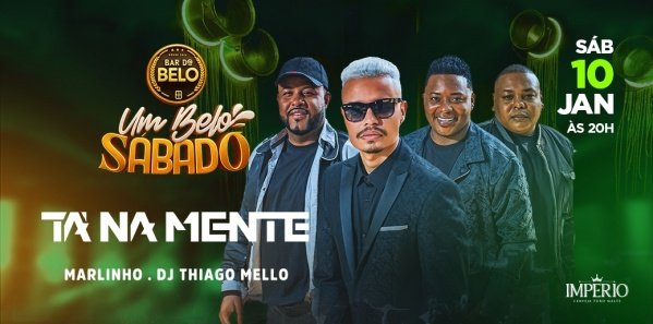 Imagem do evento UM BELO SÁBADO APRESENTA: GRUPO TÁ NA MENTE