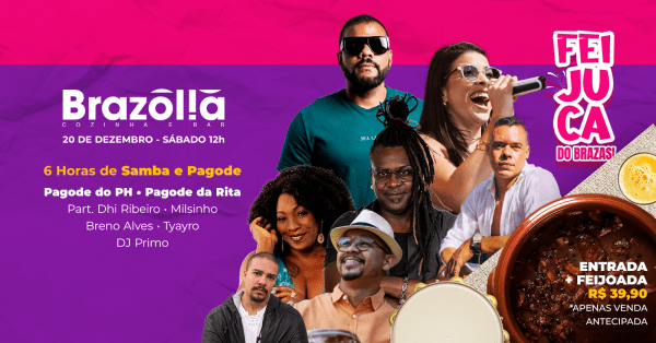 Imagem do evento FEIJUCA DO BRAZAS Edição Especial: Niver do Luiz Gott + PH + Alex (20/12)