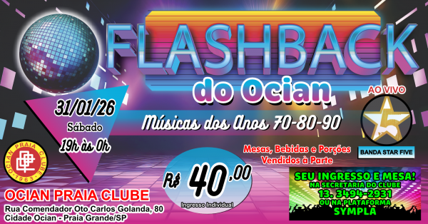 Imagem do evento BAILE FLASH BACK ANOS 70  80 E 90 (BANDA AO VIVO)