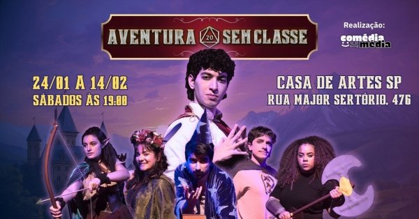 Imagem do evento AVENTURA SEM CLASSE - RPG IMPROVISADO NO TEATRO