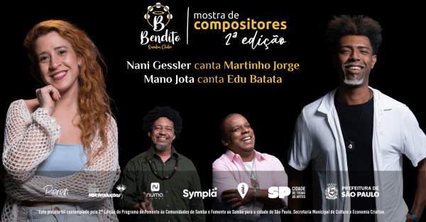 Imagem do evento 2ª Mostra de Compositores - Nani Gessler canta Martinho Jorge / Mano Jota canta Edu Batata