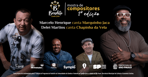 Imagem do evento 2ª Mostra Compositores - Marcelo Henrique canta Marquinhos Jaca/Delei Martins canta Chapinha da Vela