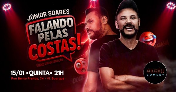 Imagem do evento Júnior Soares - Falando pelas costas - Stand up comedy