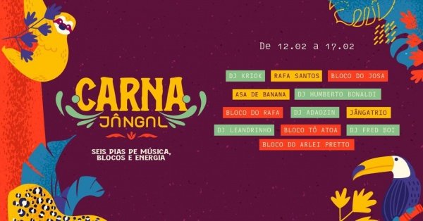 Imagem do evento PROGRAMAÇÃO CARNAJÂNGAL E BLOCO JÂNGALOVE 2026