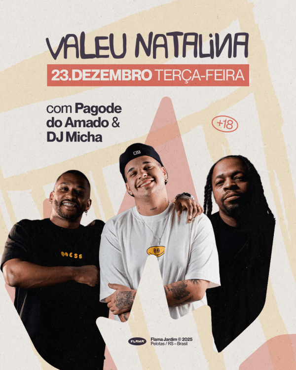Imagem do evento VALEU NATALINA com Pagode do Amado & Micha