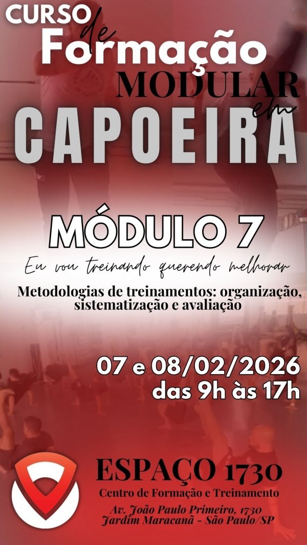 Imagem do evento CURSO DE FORMAÇÃO MODULAR EM CAPOEIRA - MÓDULO 7