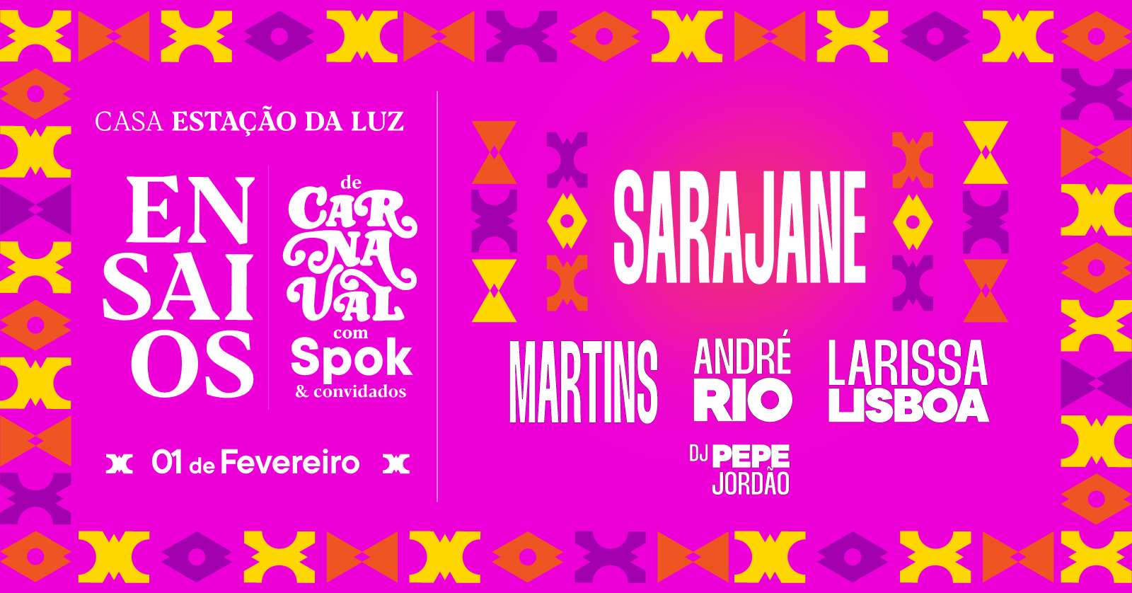 Ensaios de Carnaval da CEL: Spok e Convidados - 01/02 - Olinda, PE
