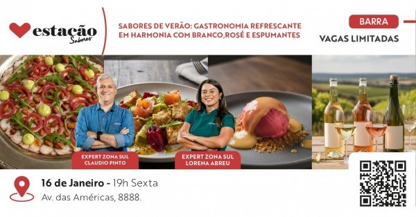 Imagem do evento Sabores de verão: Gastronomia refrescante em harmonia com branco,rosé e espumantes