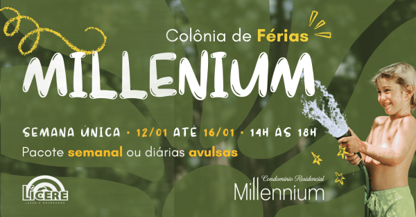 Imagem do evento Colônia de Férias no Condominio Millenium| Janeiro 2026