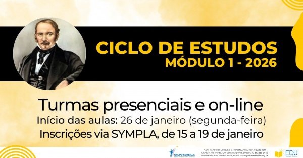 Imagem do evento CICLO DE ESTUDOS - MÓDULO 1 - 2026 | 1º SEMESTRE: PRESENCIAL E ON-LINE