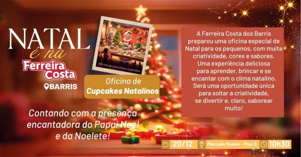 Imagem do evento Oficina de Cupcakes Natalinos