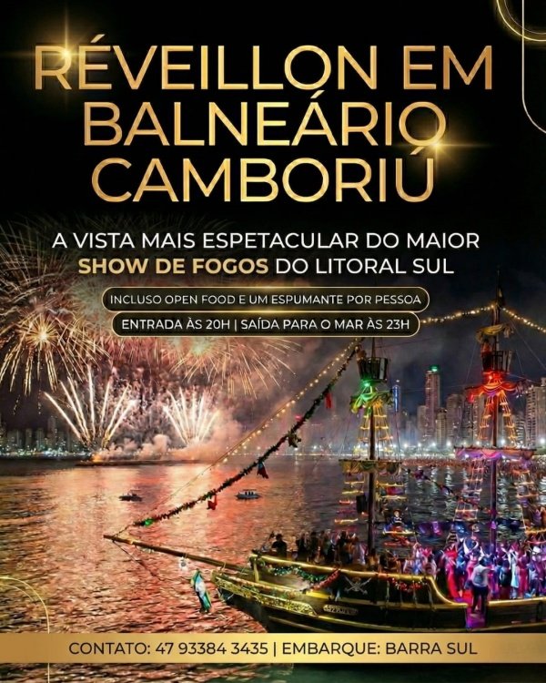 Imagem do evento REVEILLON 2026 A BORDO - BALNEÁRIO CAMBORIÚ