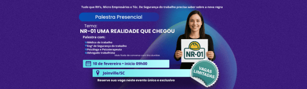 Imagem do evento NR-01 Uma realidade que chegou