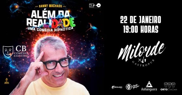 Imagem do evento ALÉM DA REALIDADE (Uma comédia Hipnotica) com Sanny Machado