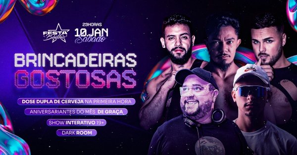 Imagem do evento FESTA BRILHO EDIÇÃO BRINCADEIRAS GOSTOSAS