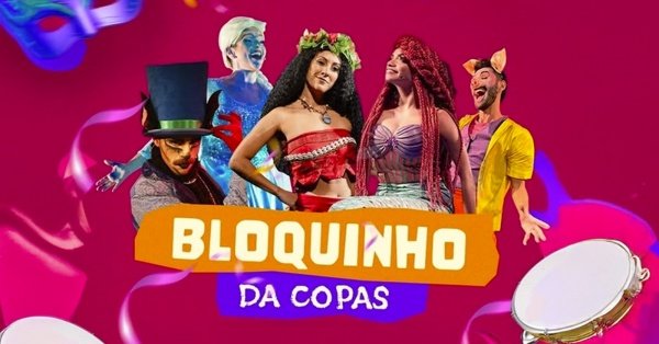 Imagem do evento BLOQUINHO DA COPAS 07/2 - 16H FÉRIAS NO TEATRO