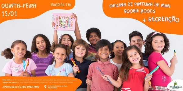 Imagem do evento 15/01 (quinta) - Oficina de pintura de Mini Boobie Goods + brincadeiras com a Recrearte