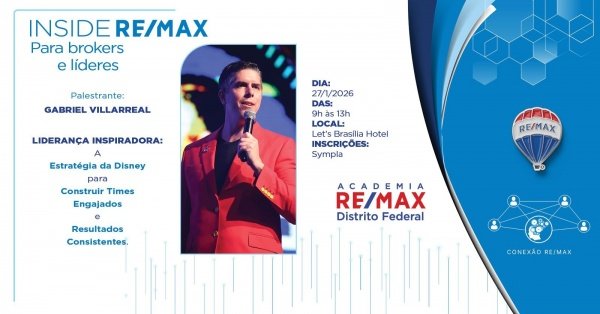 Imagem do evento INSIDE RE/MAX - LIDERANÇA INSPIRADORA COM GABRIEL VILLARREAL
