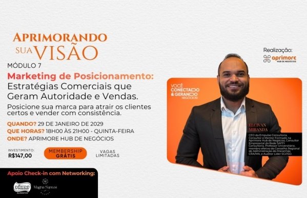 Imagem do evento Aprimorando: Marketing de Posicionamento: Estratégias Comerciais que Geram Autoridade e Vendas