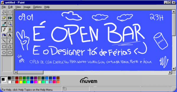 Imagem do evento É OPEN BAR e o designer tá de férias - 9/1