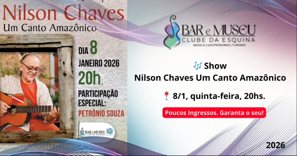 Imagem do evento Nilson Chaves Traz seu show: “Um Canto Amazônico”